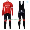 Radbekleidung Radtrikot Langarm + Lang Trägerhose 2018 Trek-Segafredo Winter Thermal Fleece N001